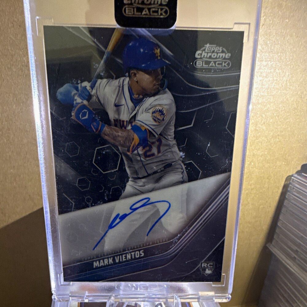 2023 Topps Chrome Black Autographs Mark Vientos RC Auto #CBA-MV Mets
